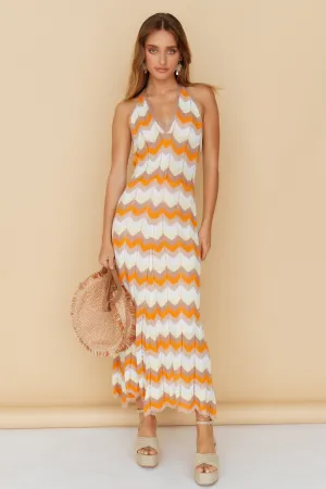 Drinks On The Beach Maxi Dress Orange