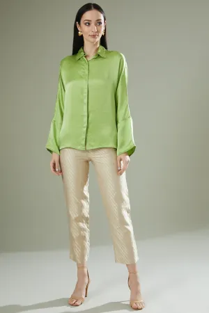 Emerald Fusion Placket Top