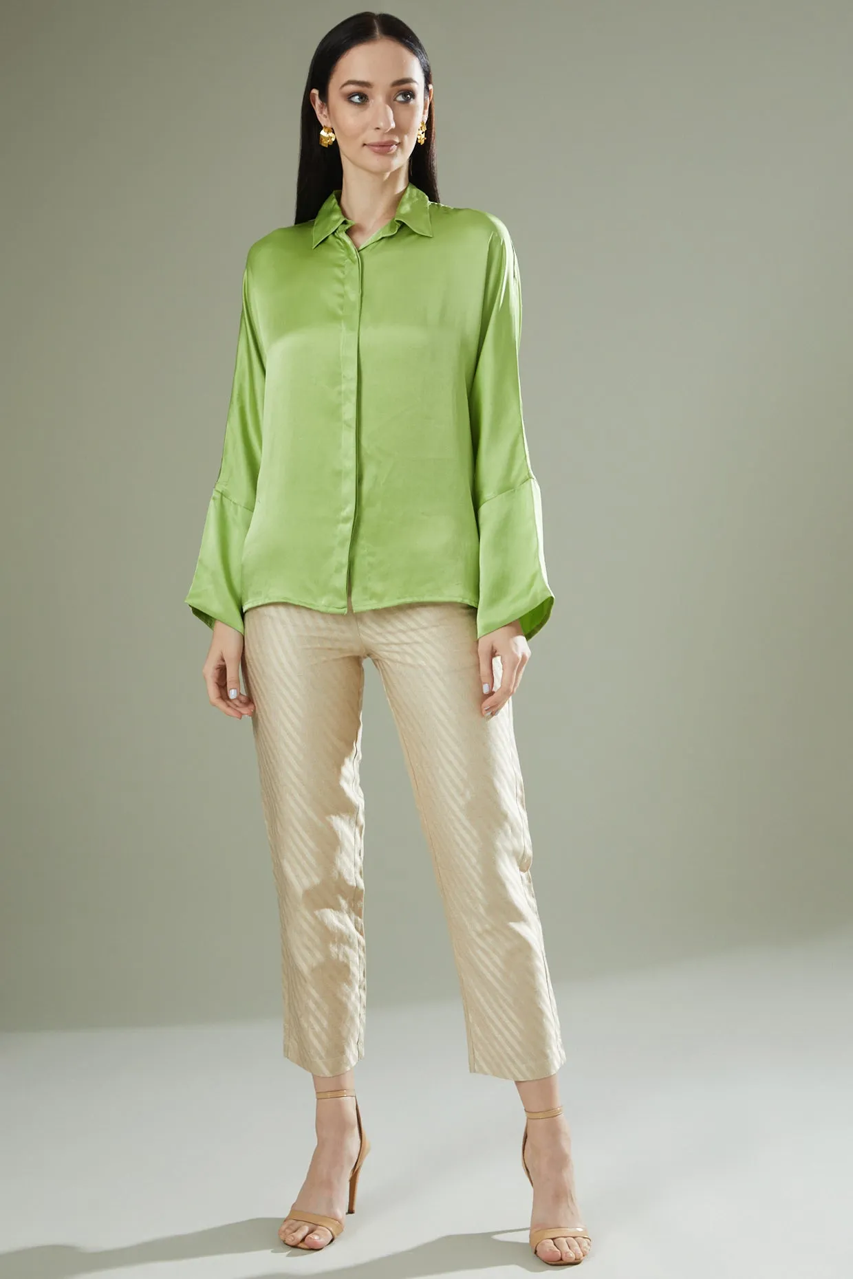 Emerald Fusion Placket Top