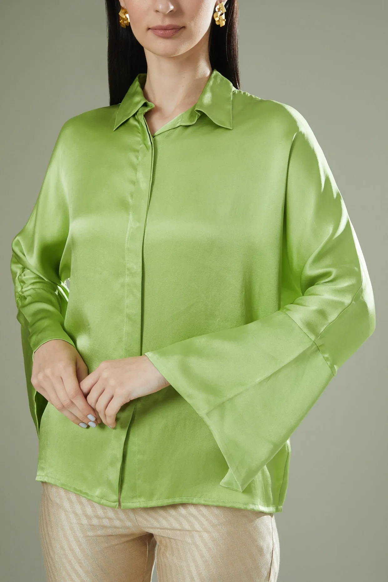 Emerald Fusion Placket Top