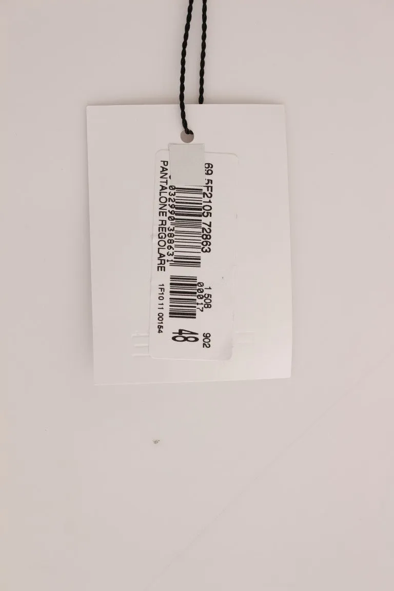 GF Ferre Elegant Black Cotton Corduroy Pants