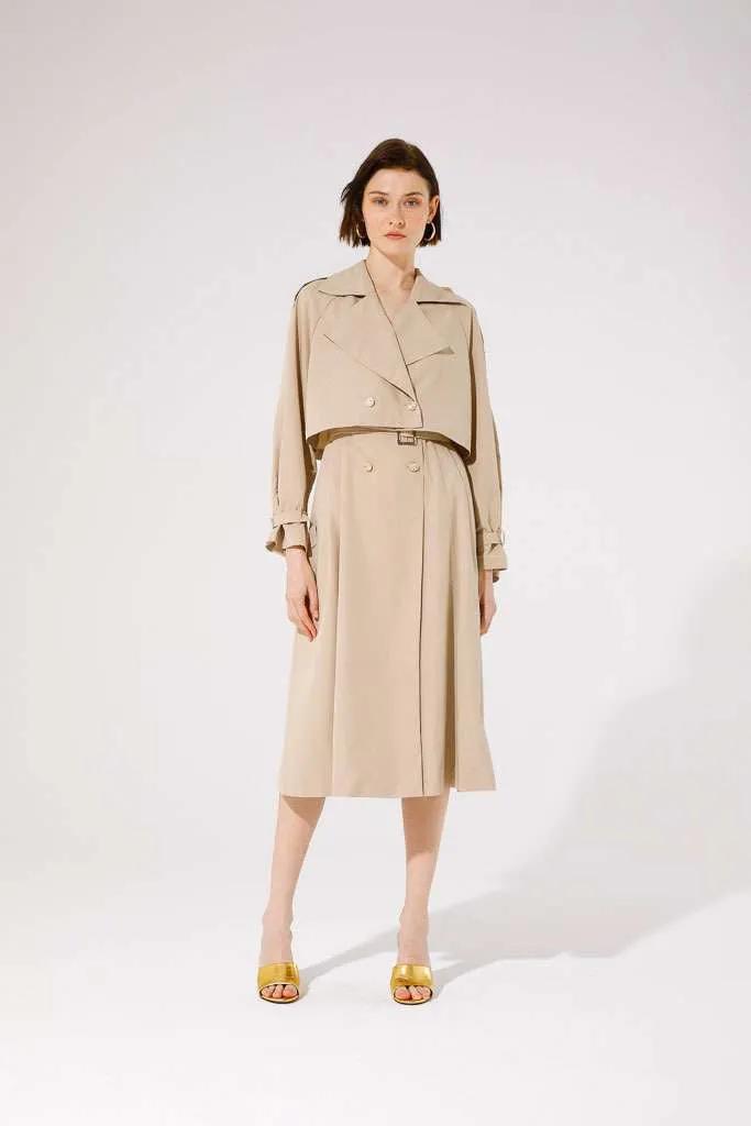 GoaGoa 2-Piece Junimia Hazelnut Trench Dress/Coat
