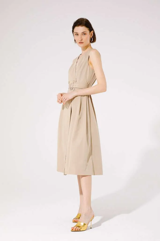 GoaGoa 2-Piece Junimia Hazelnut Trench Dress/Coat