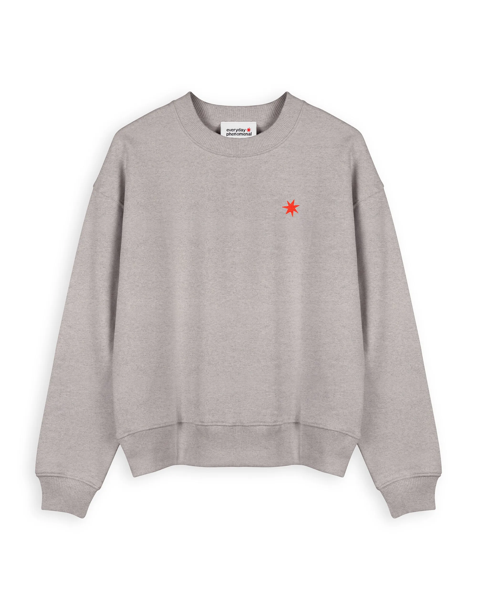 Grey Red Star Organic Cotton Jumper