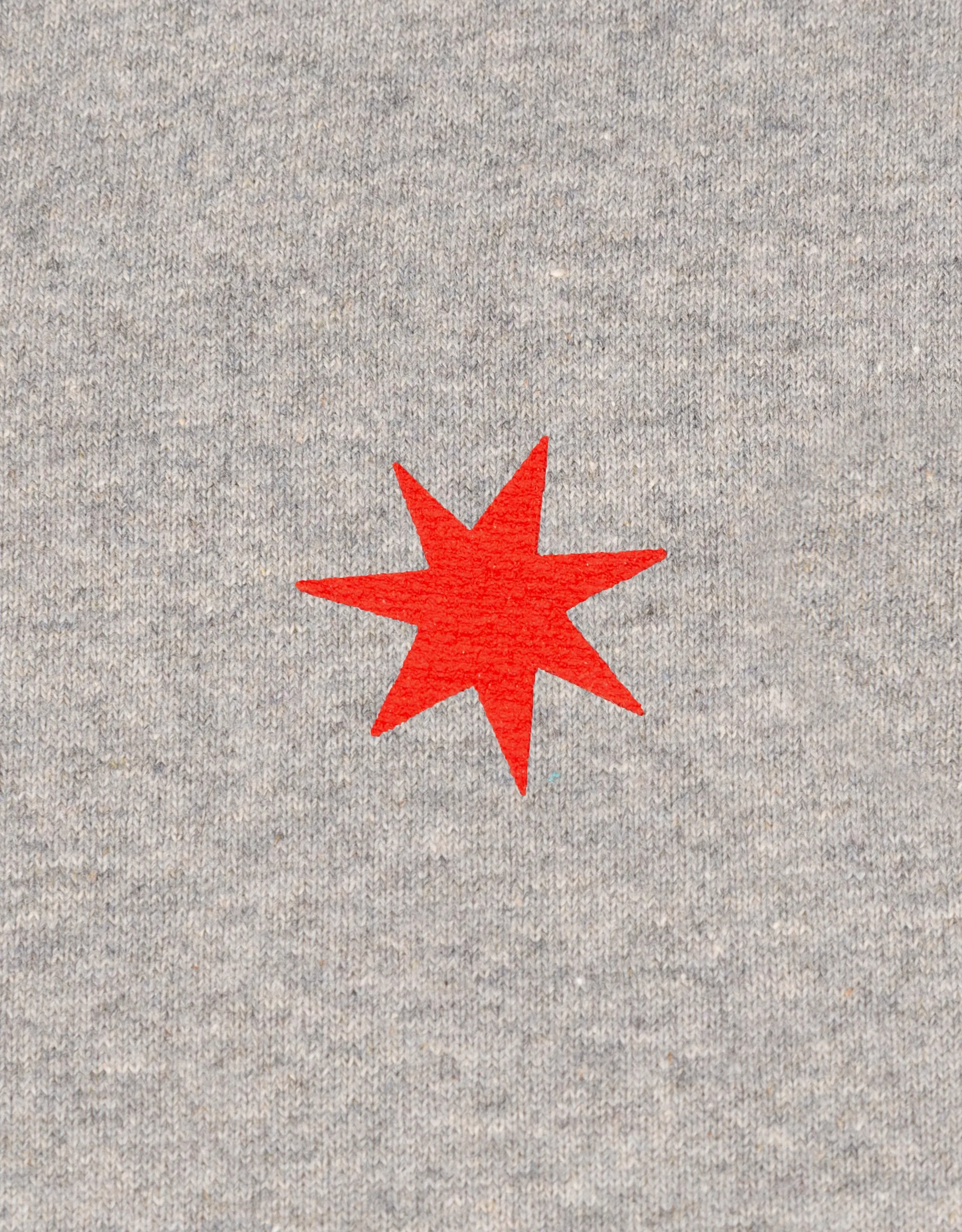 Grey Red Star Organic Cotton Jumper