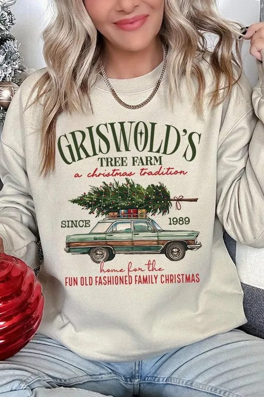 Griswold Christmas Tree Farm Fleece Sweatshirt