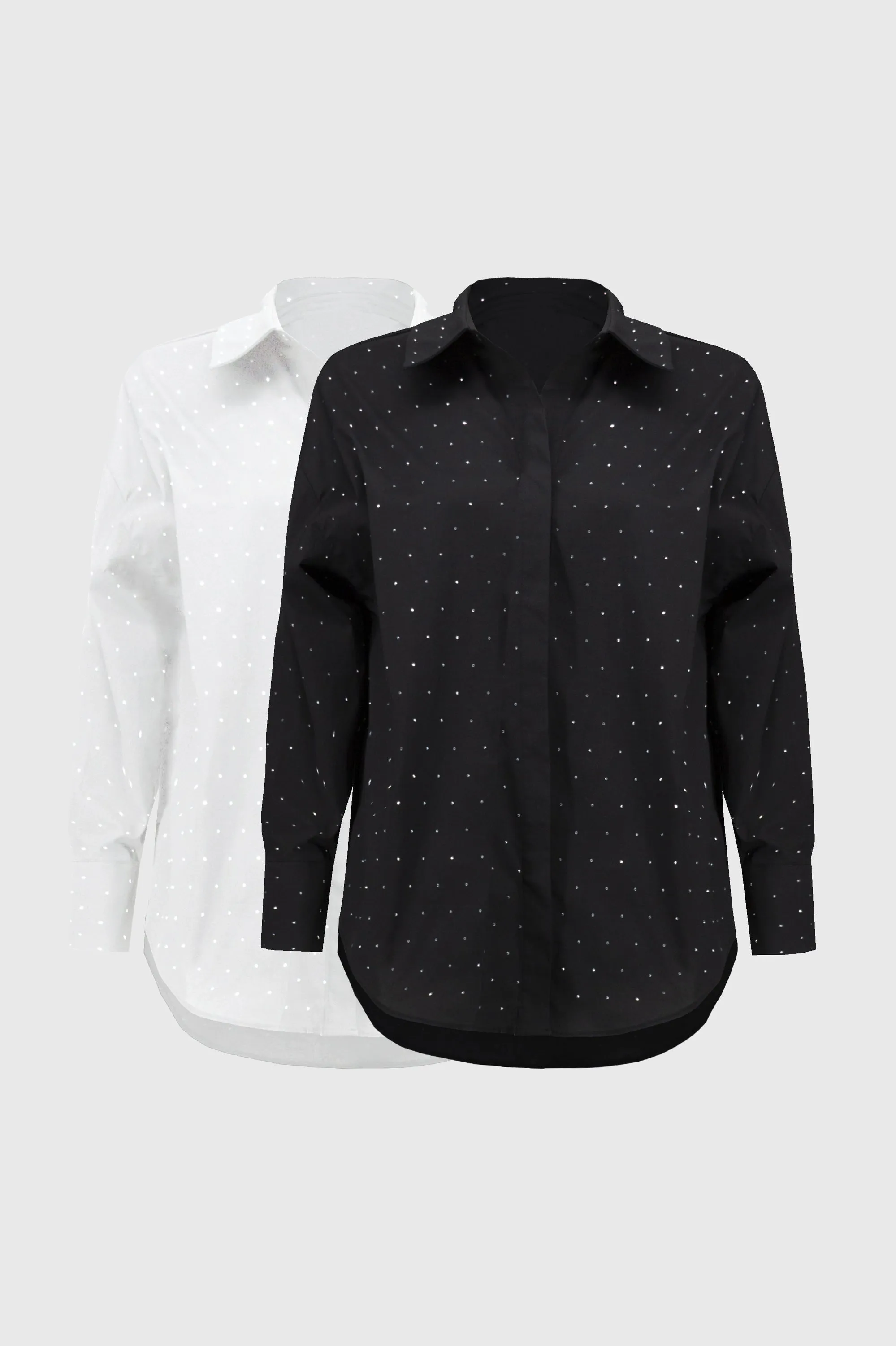 Joseph Ribkoff Top - Shirt Style Bling - White