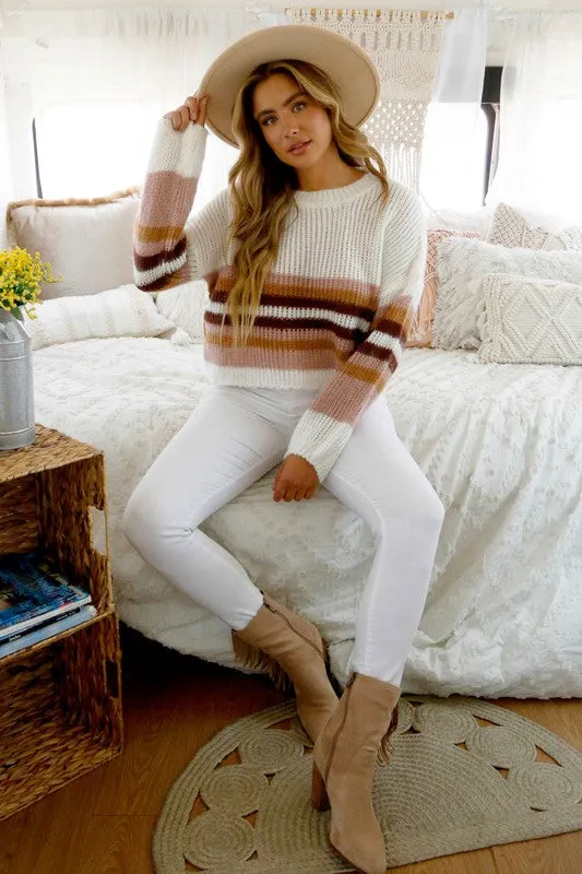 Kelsea Striped Knit Sweater