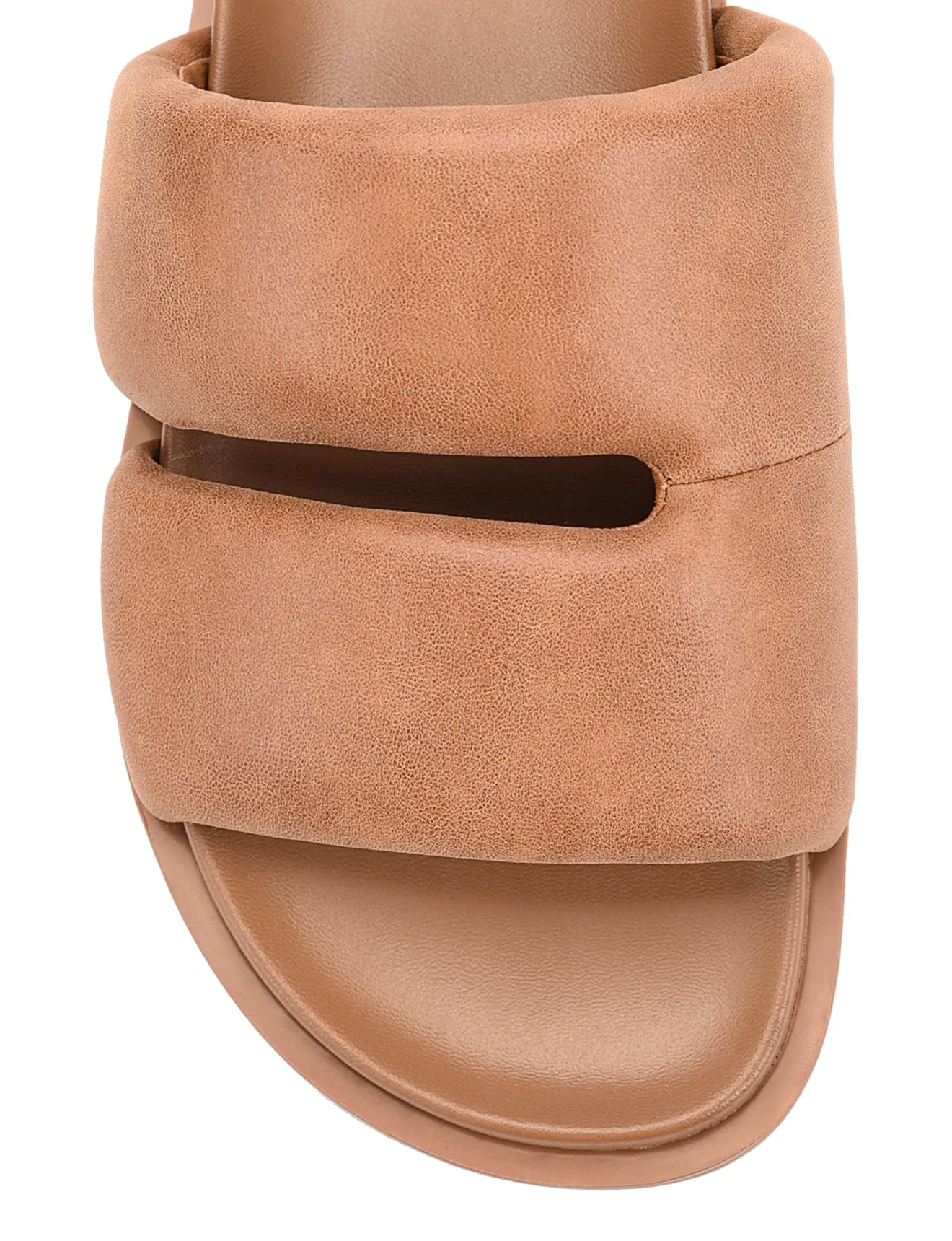 Lacey Footbed Sandals - Tan Leather