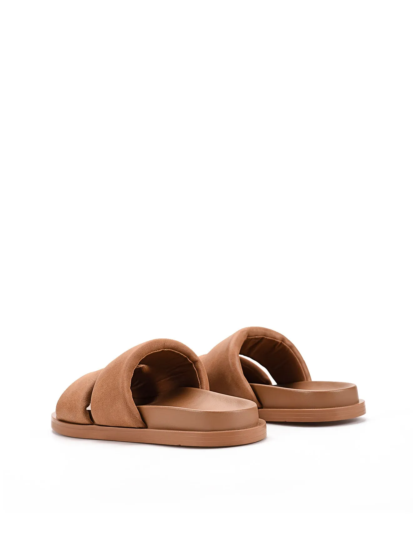 Lacey Footbed Sandals - Tan Leather