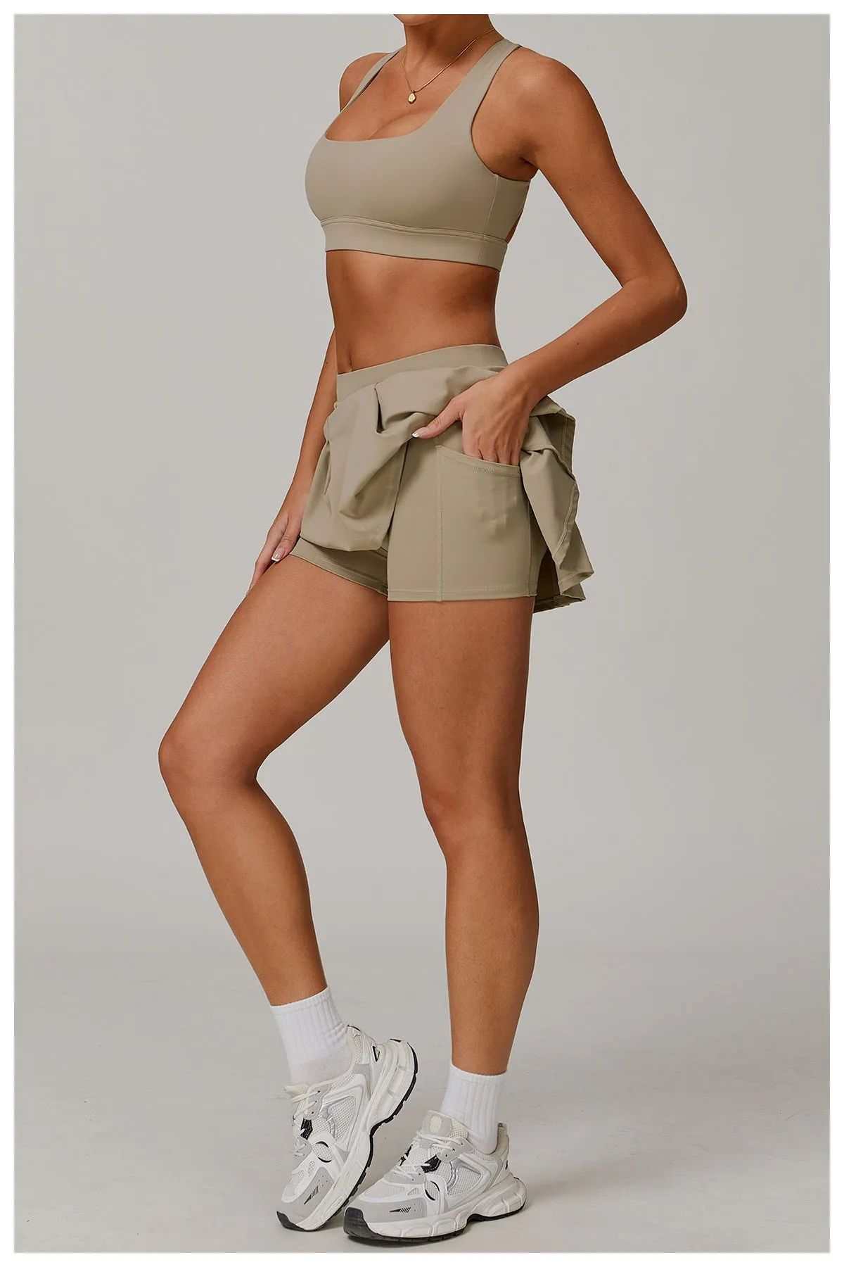 Layered UV-Block Cool Feel Skirt