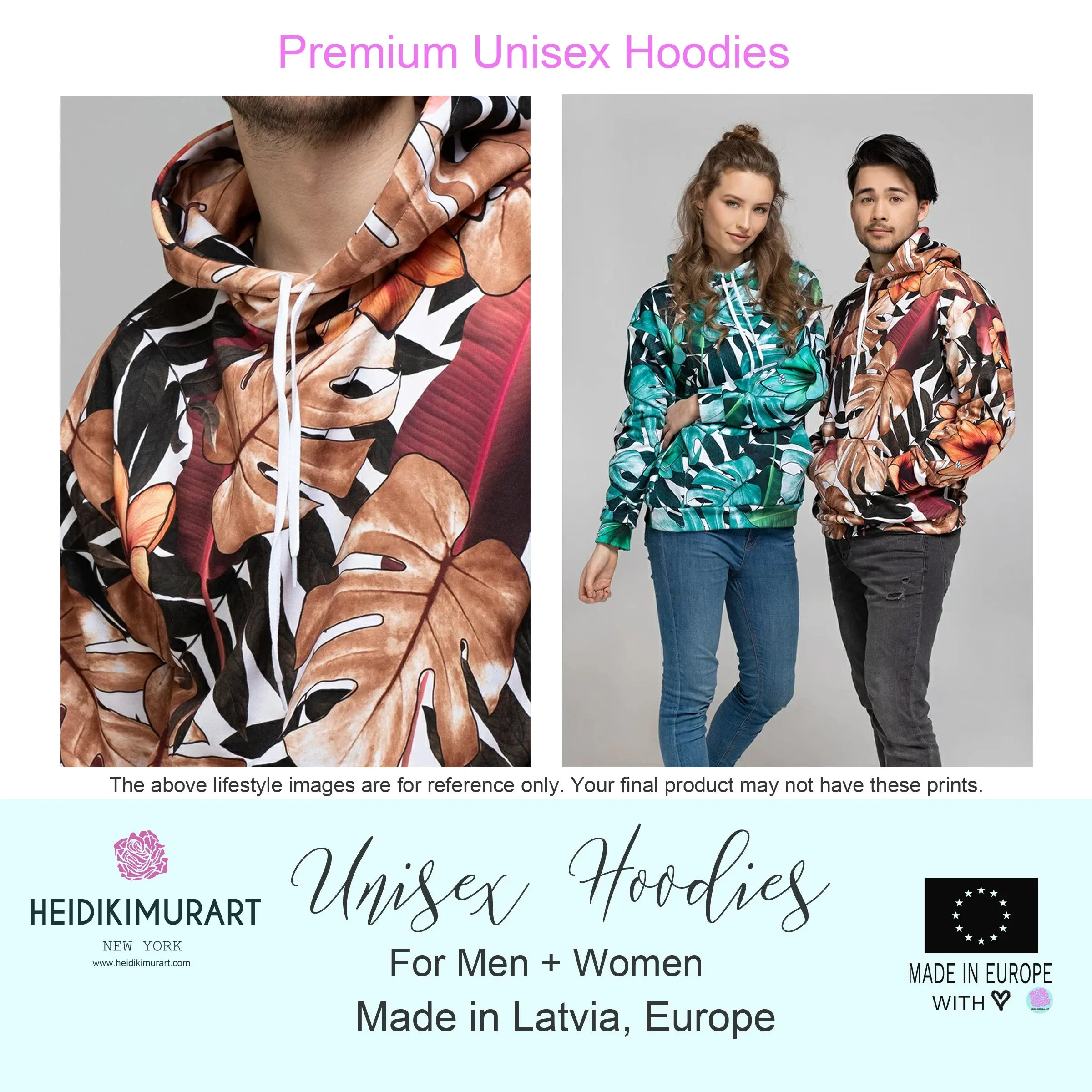 Leopard Print Men's Hoodie, Unisex Cotton Premium Designer Soft Sweatshirt-Made in EU