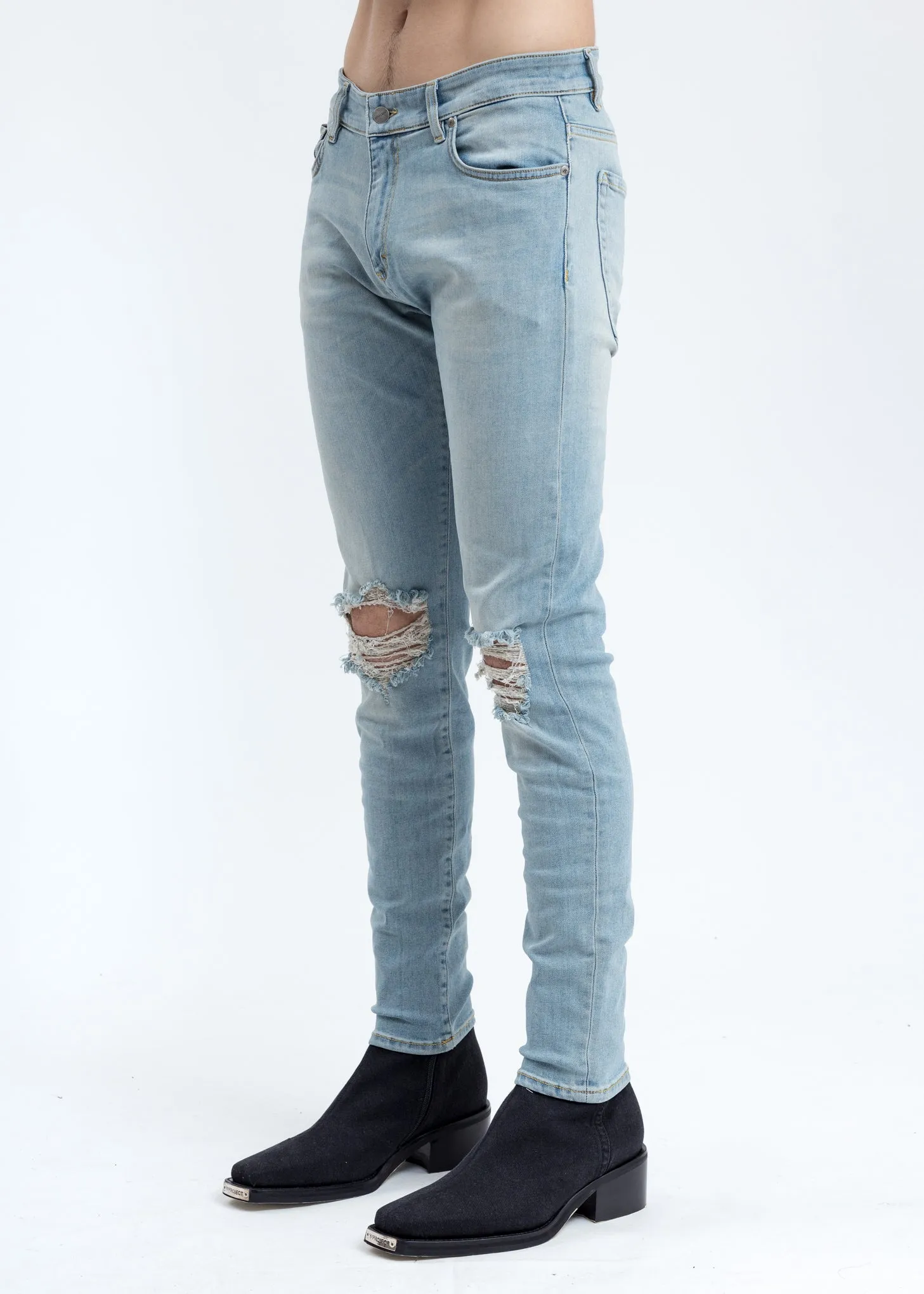 Light Blue Destroyer Denim Jeans