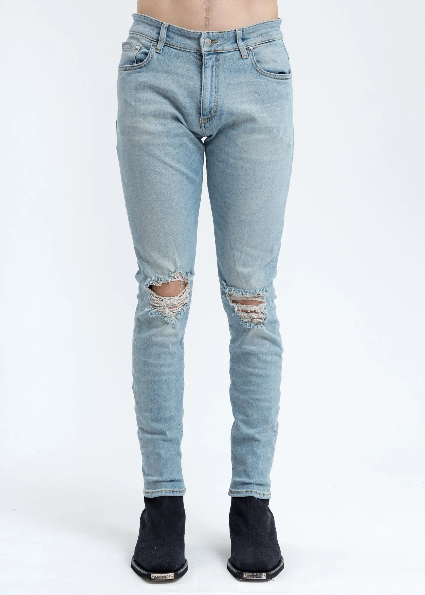 Light Blue Destroyer Denim Jeans