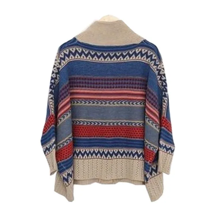 Loose Batwing Sleeves Irregular V-neck Cardigan