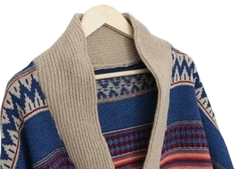 Loose Batwing Sleeves Irregular V-neck Cardigan