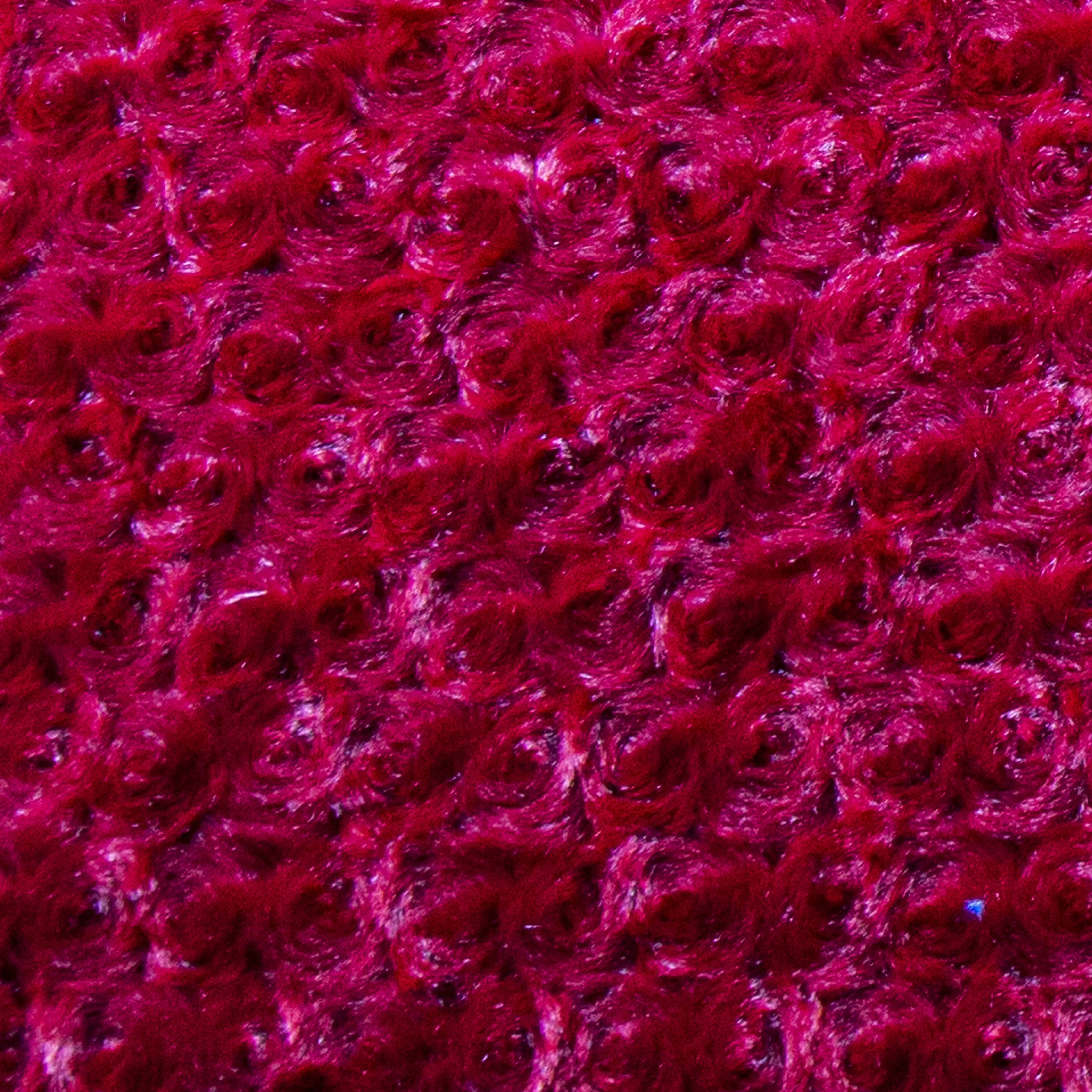 Luxe Minky Rosebud Fabric - Red