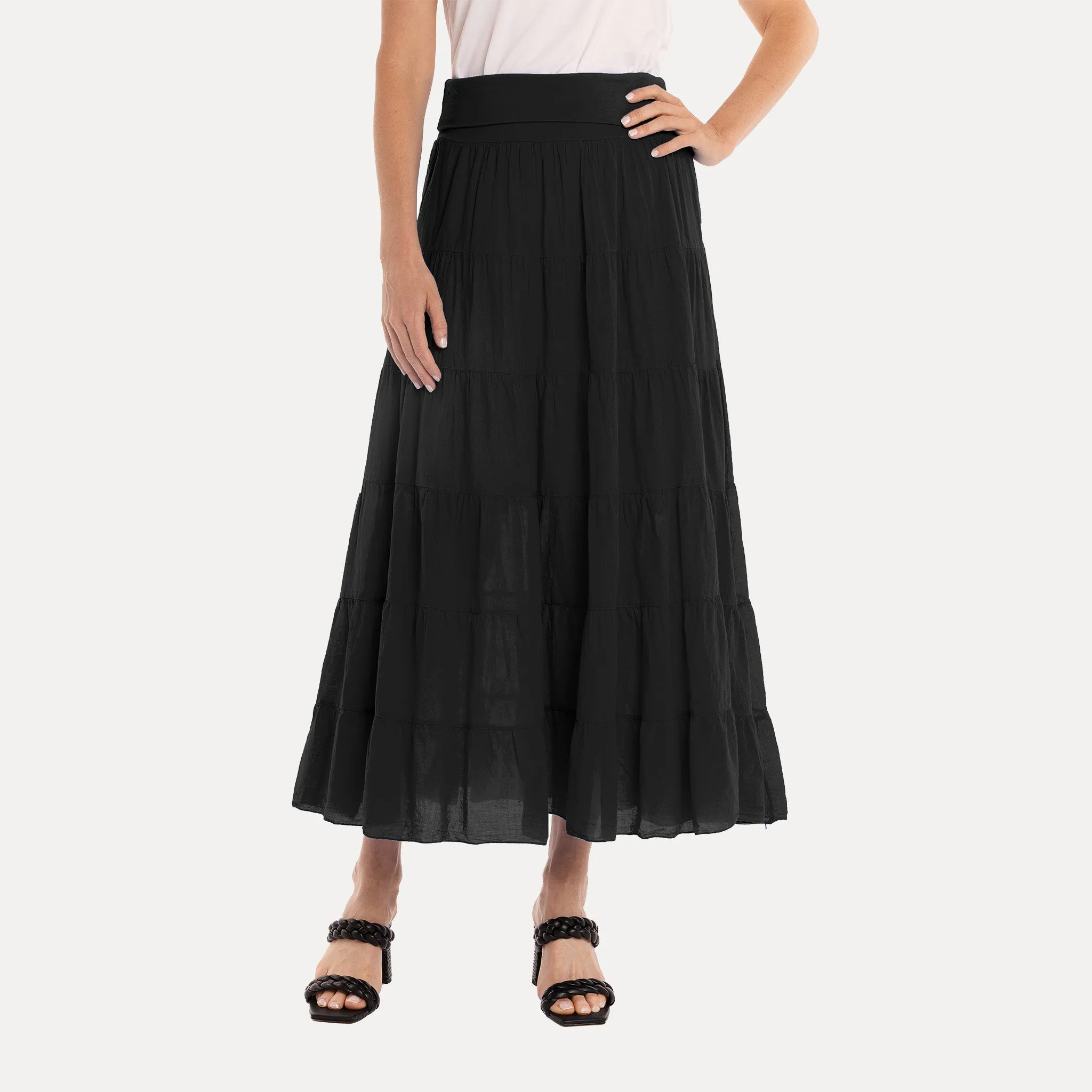 M Made in Italy  Women's Woven and Knitted Skirt
