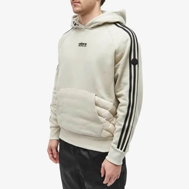 Moncler x Adidas Originals Down Panel Sweatshirt, beige