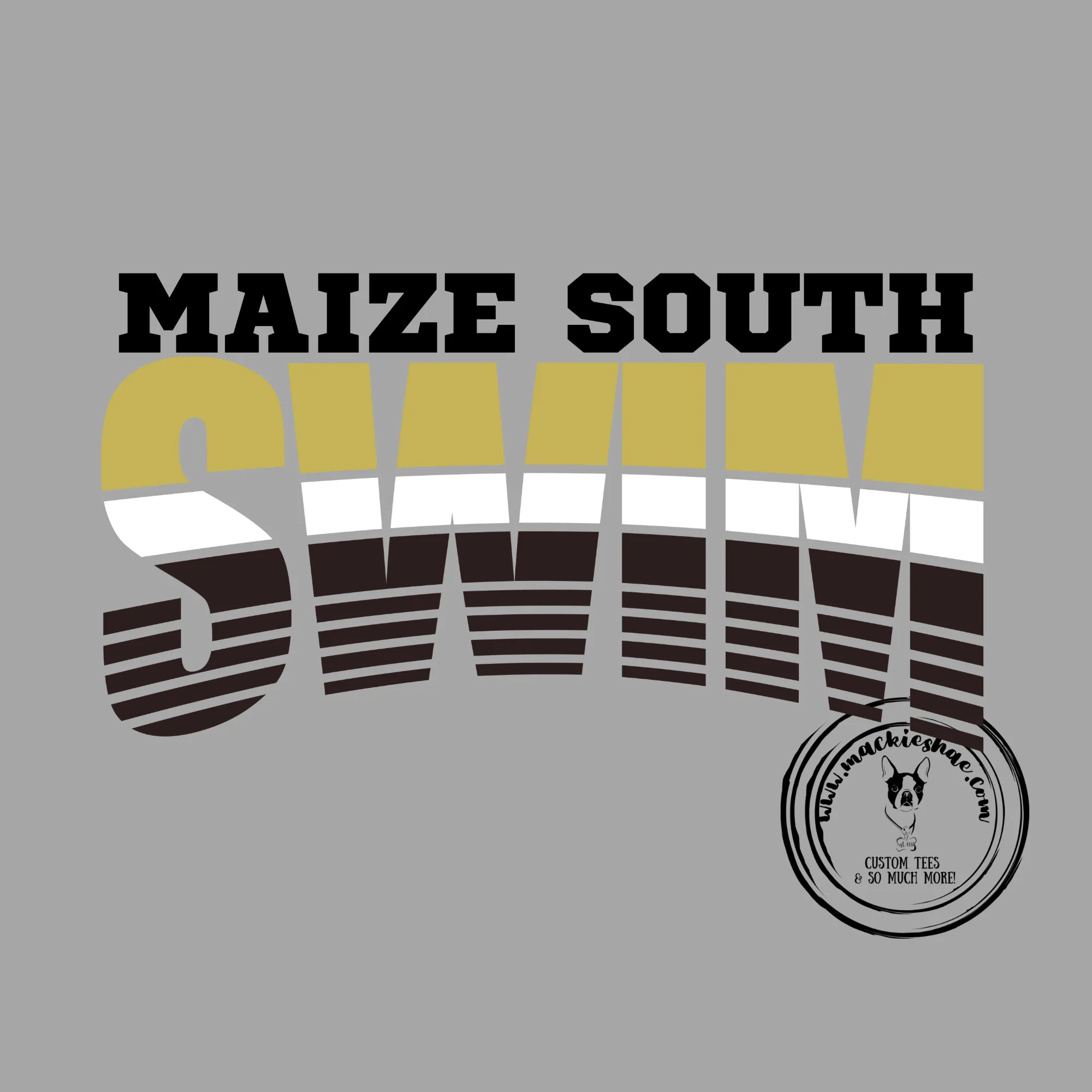 MSHS Swim- Maize South Swim Lines Grey Gear
