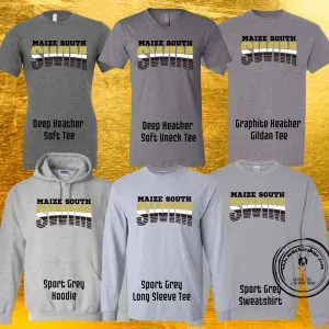 MSHS Swim- Maize South Swim Lines Grey Gear