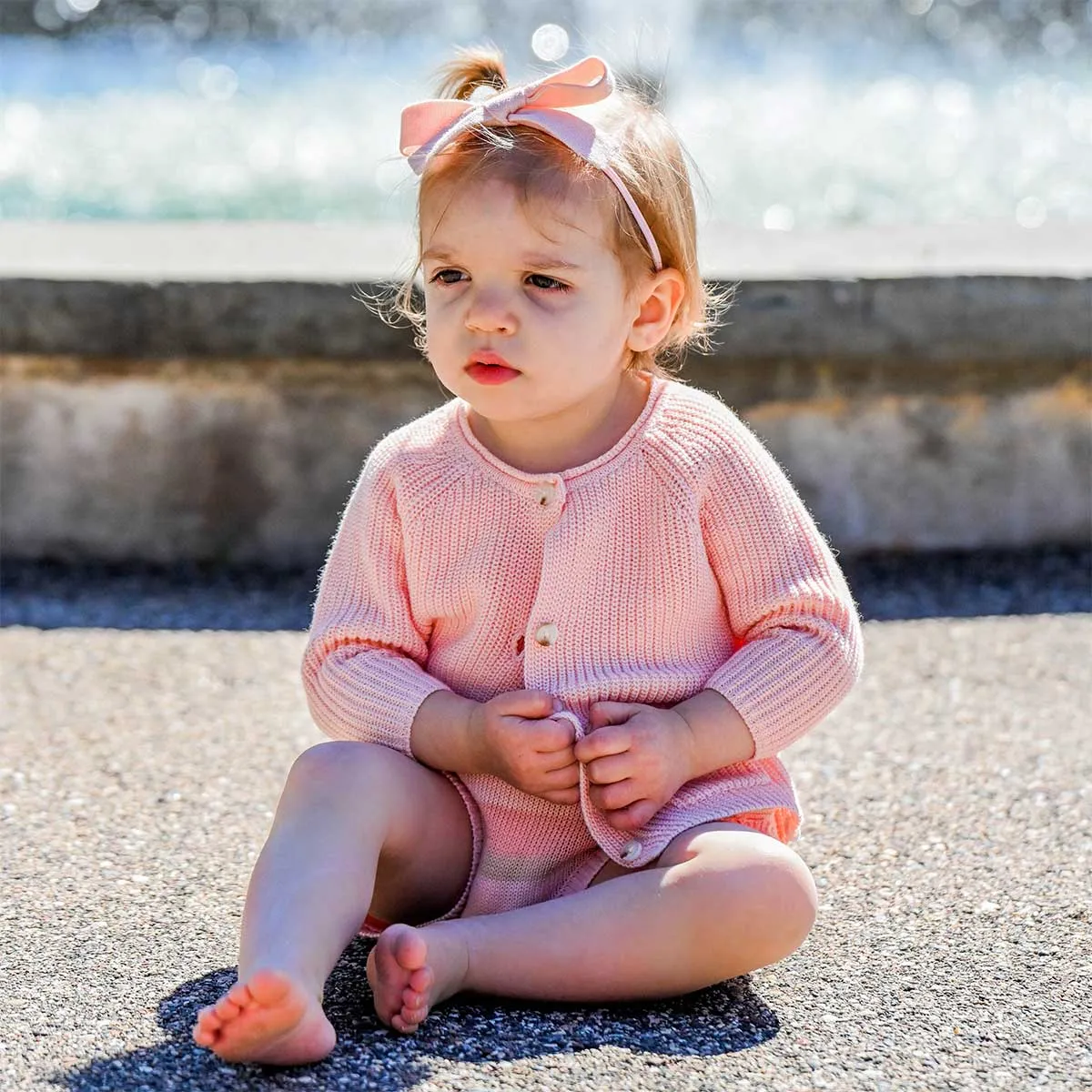 oh baby! Country Club Knitted Cardigan - Pale Pink