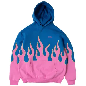 OVERSIZED PREMIUM HEATER HOODIE - BLUE / PINK