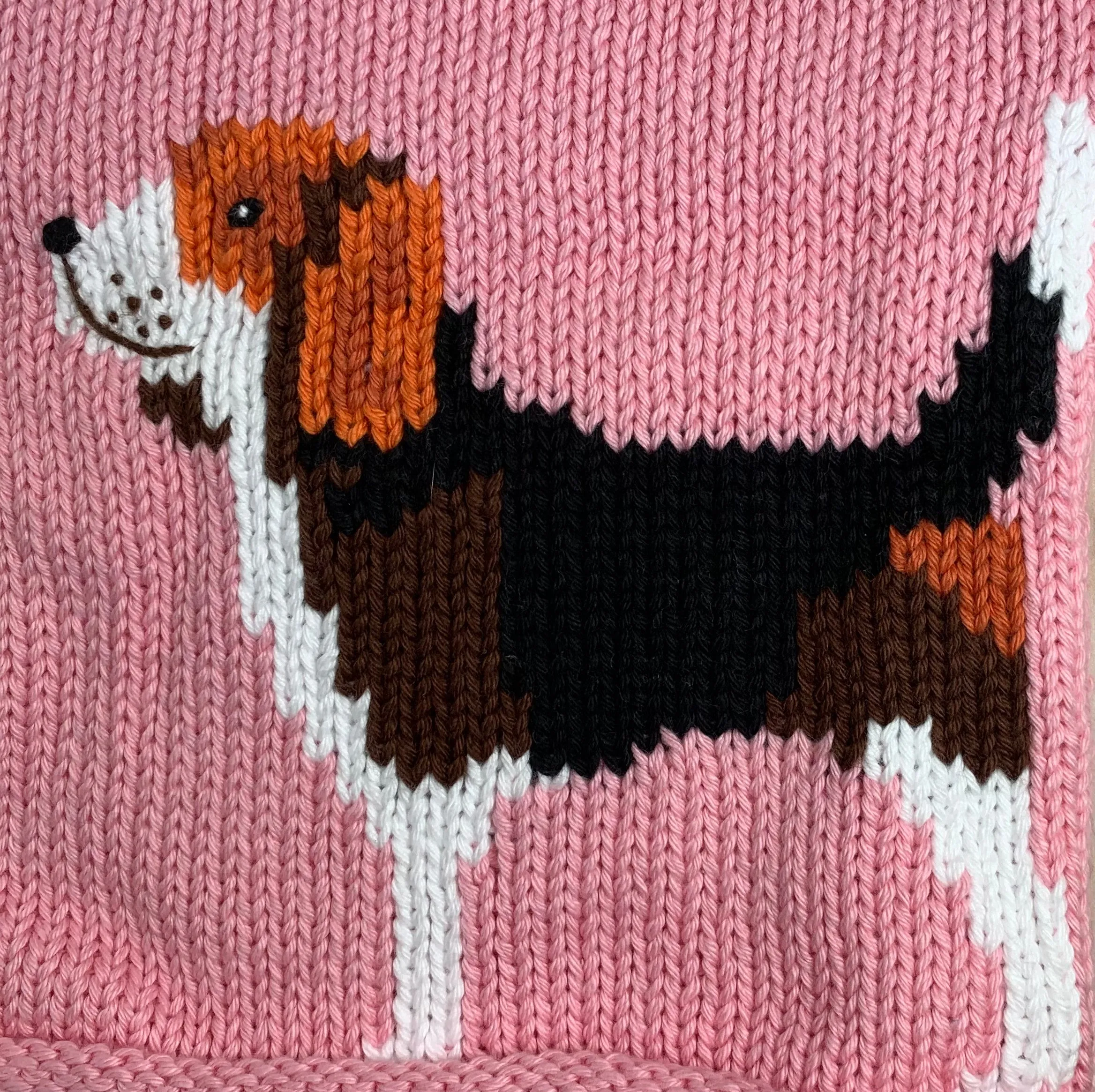 Pink Beagle Roll Neck Sweater