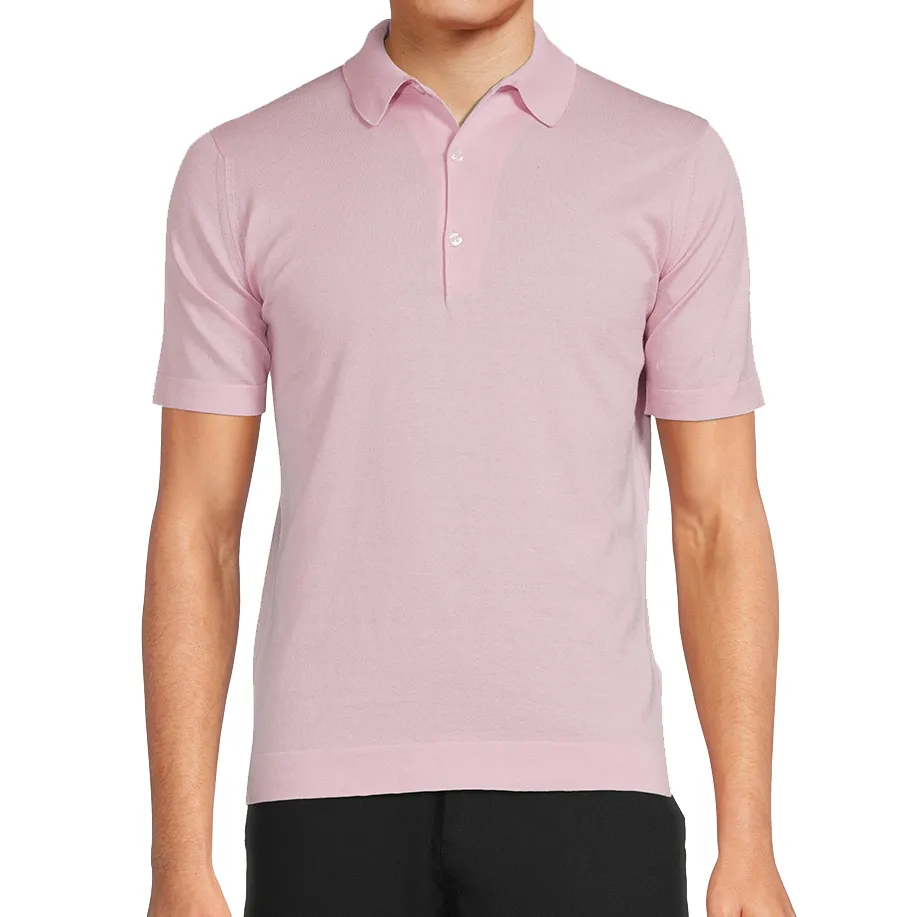 Pink Mycroft Sea Island Cotton Polo