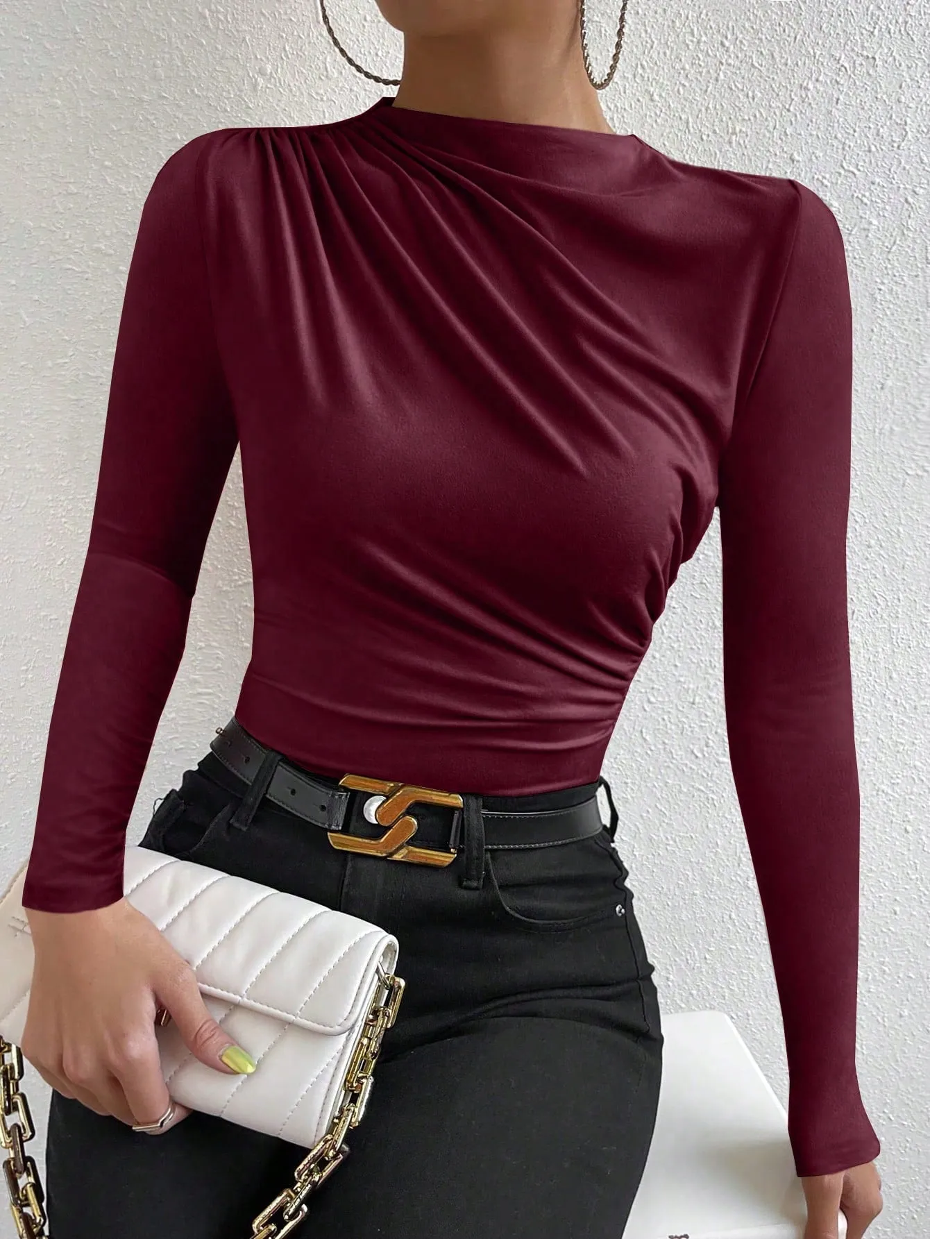 Privé Two Tone Ruched Tee