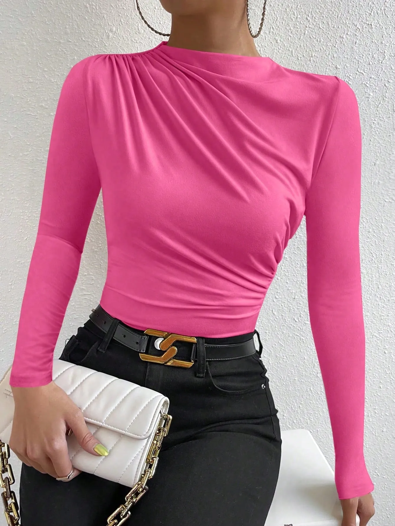 Privé Two Tone Ruched Tee