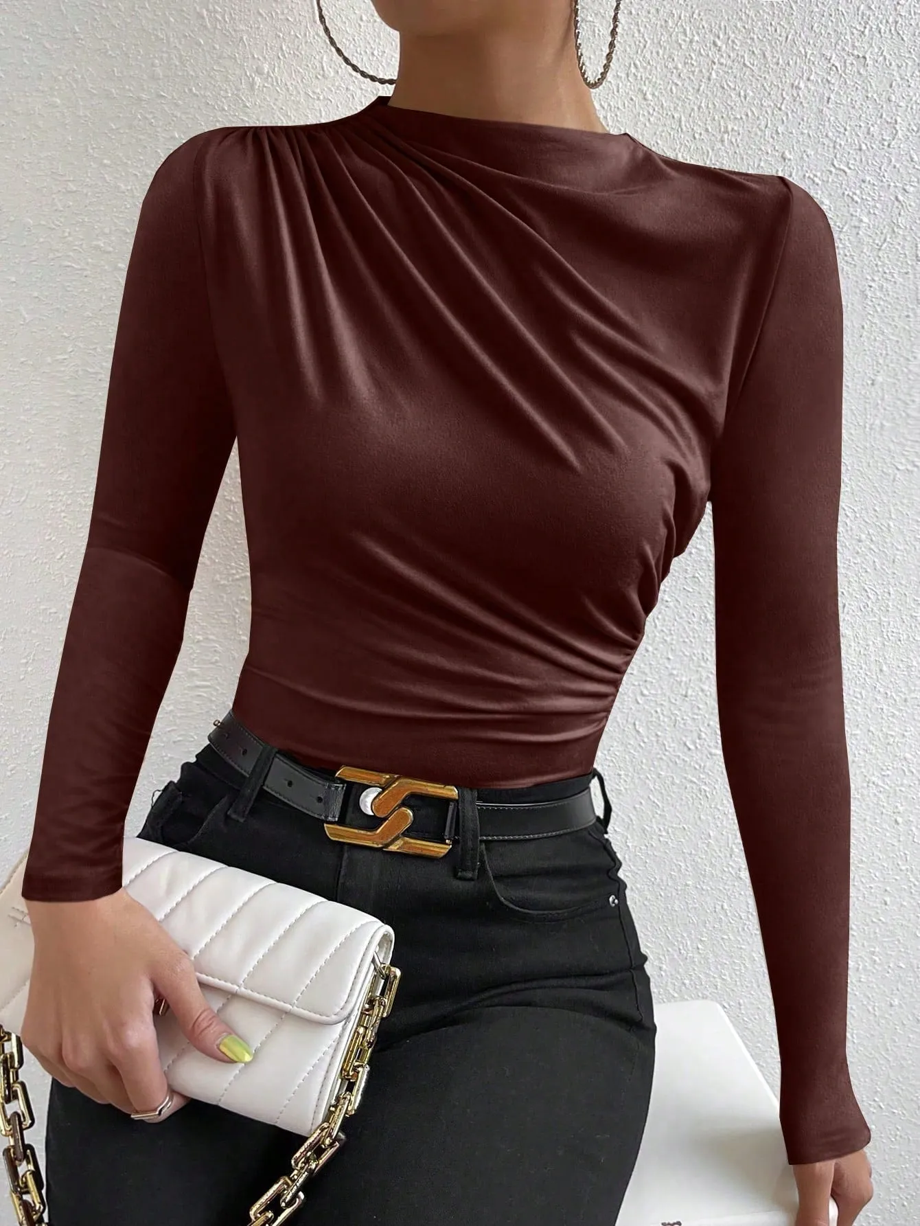Privé Two Tone Ruched Tee