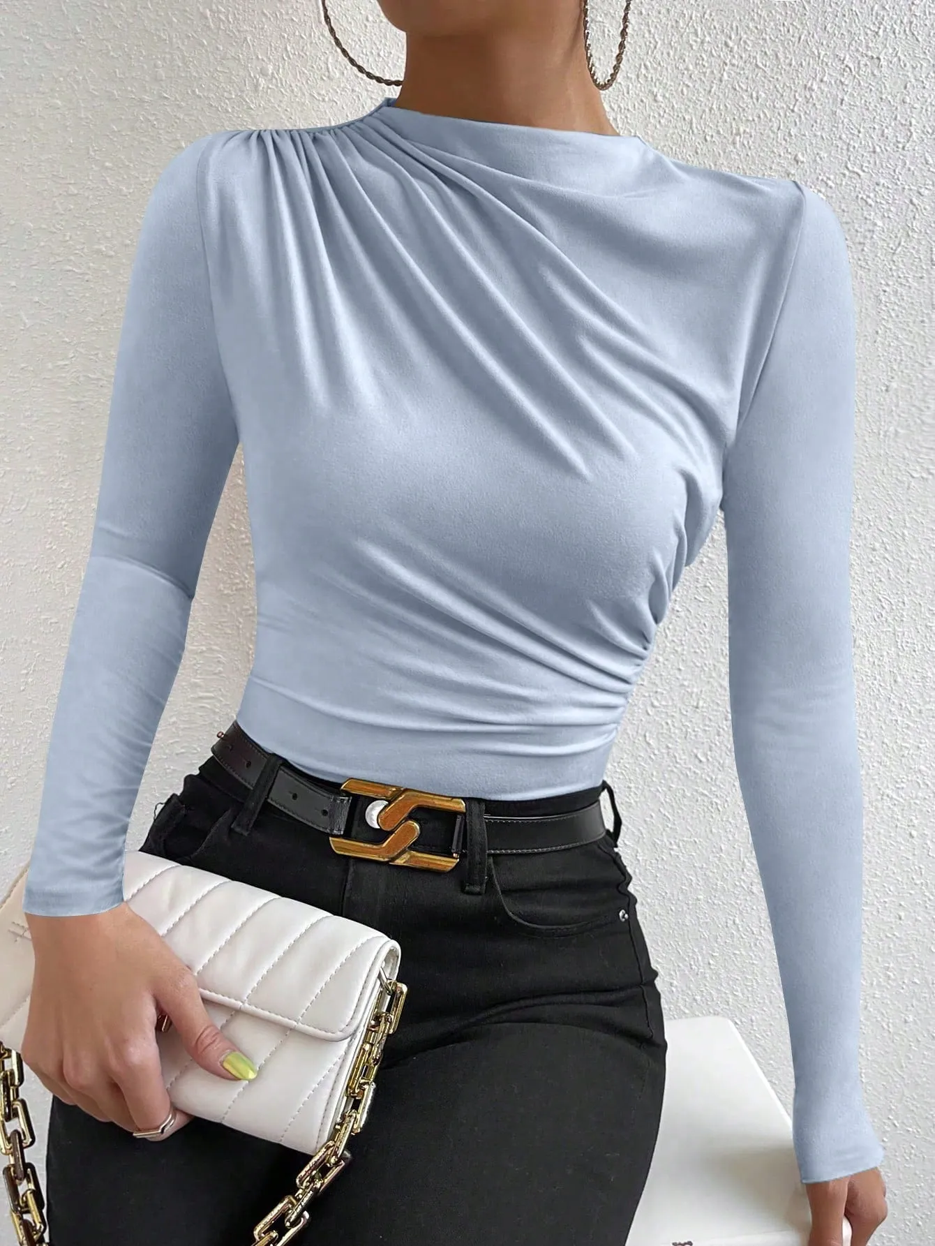 Privé Two Tone Ruched Tee