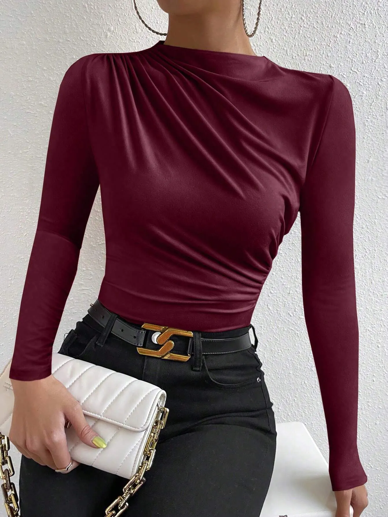 Privé Two Tone Ruched Tee