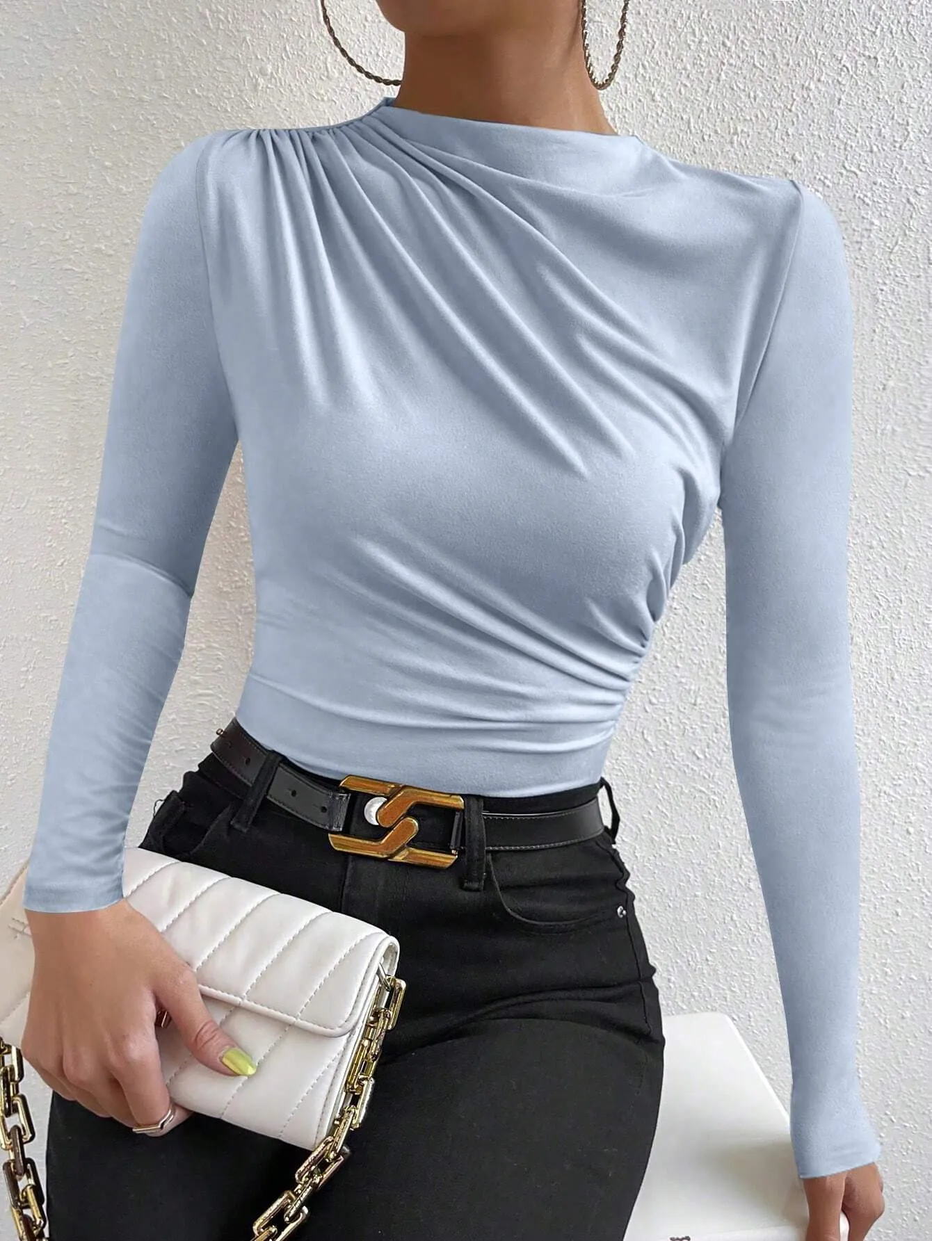 Privé Two Tone Ruched Tee