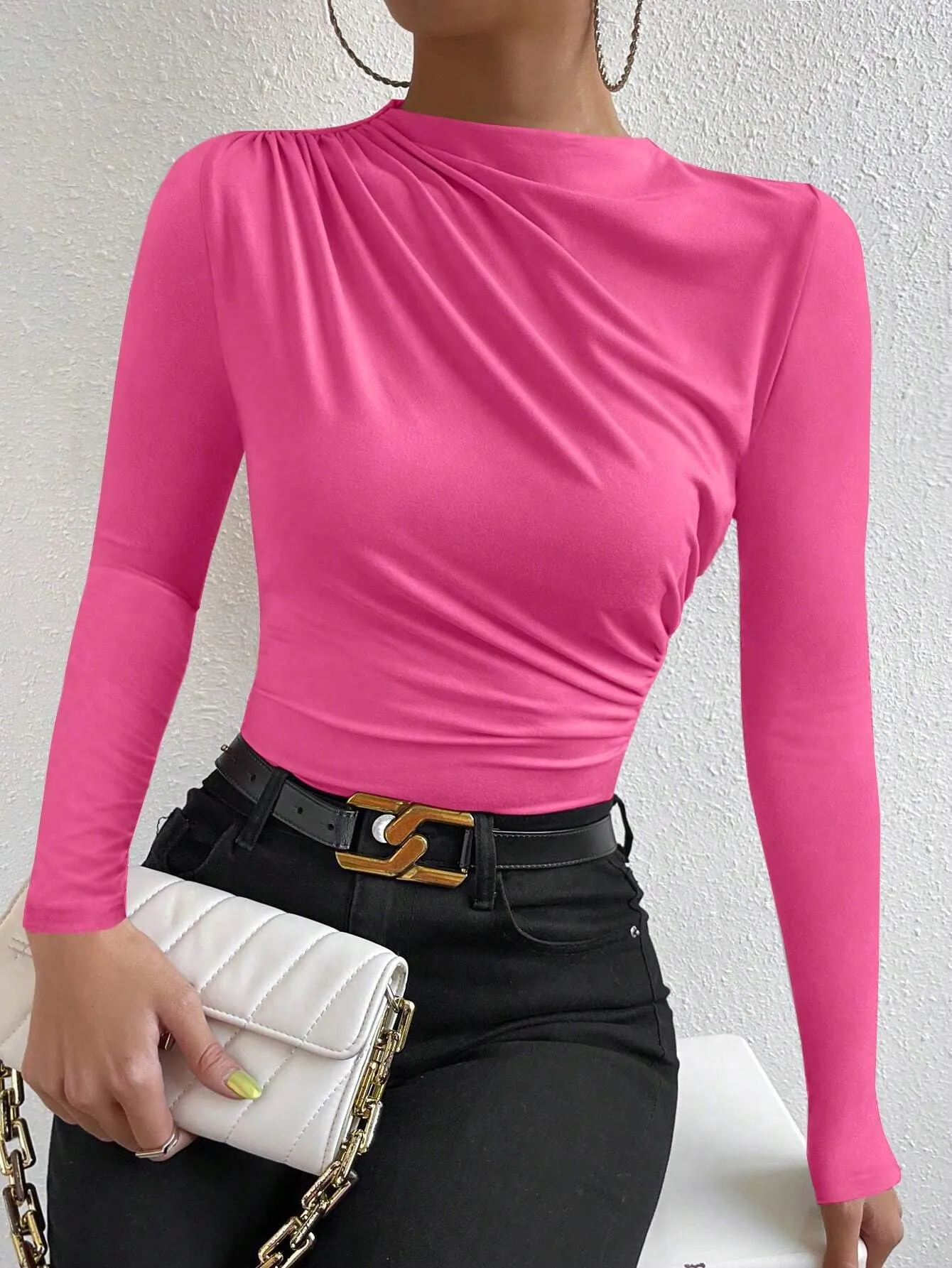 Privé Two Tone Ruched Tee