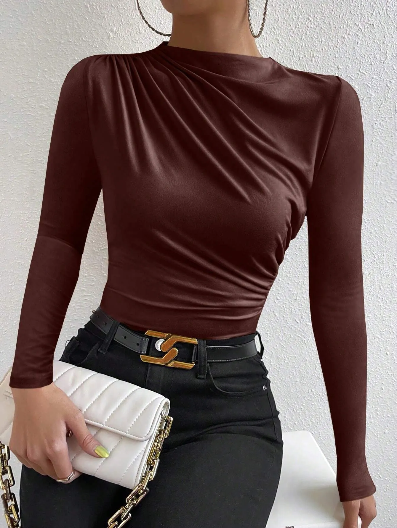 Privé Two Tone Ruched Tee