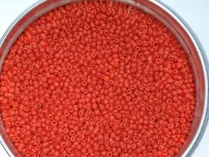 Red Opaque Round Rocaille Glass Seed Beads- 2 mm (Wholesale)