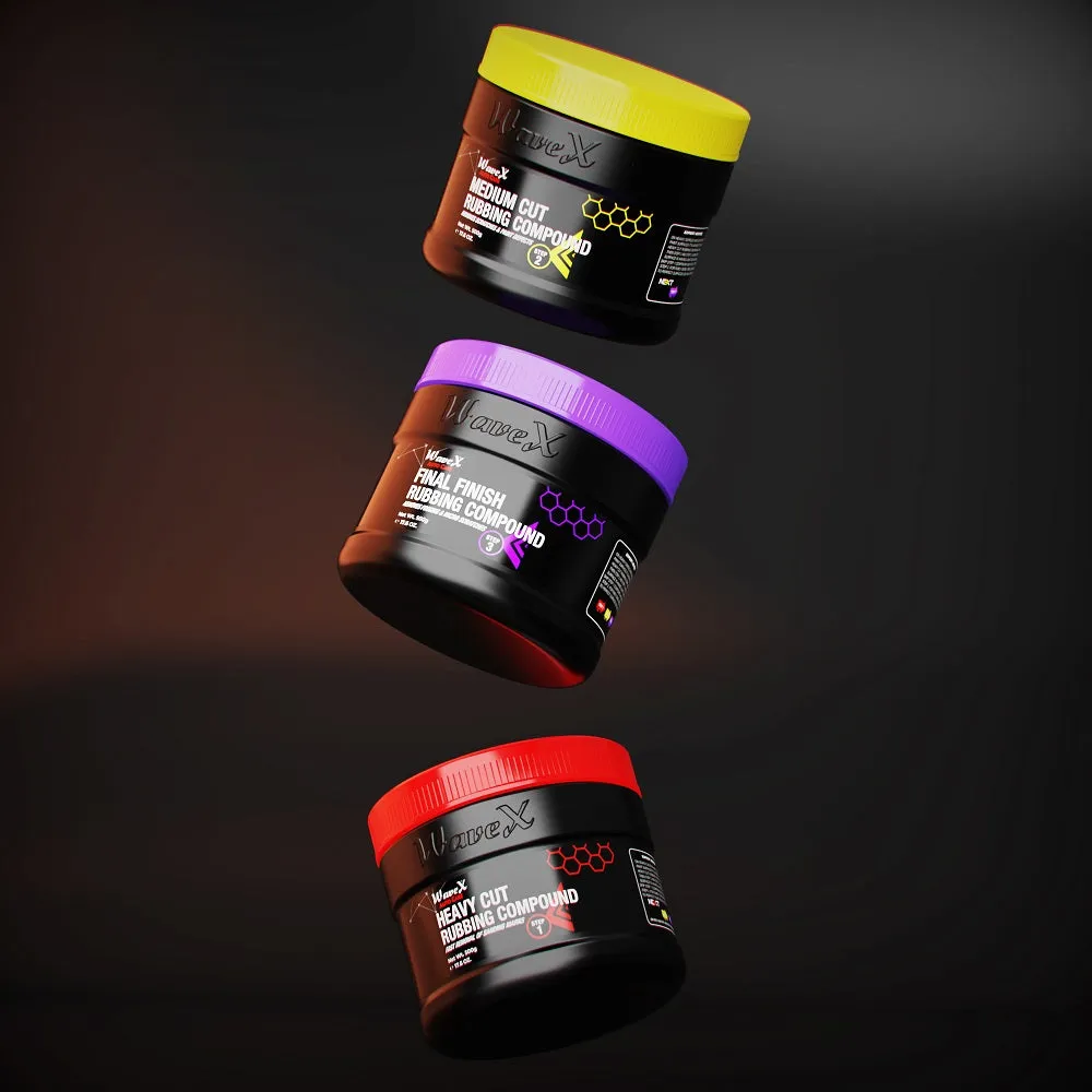 Rubbing Compound for Super Heavy Cut, Medium Cut with Polish and Final Finish Super High Gloss Compound (Car Compound Kit (Set of 3))