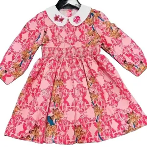 Sample Order Girl Floral Dress High-فستان زهري