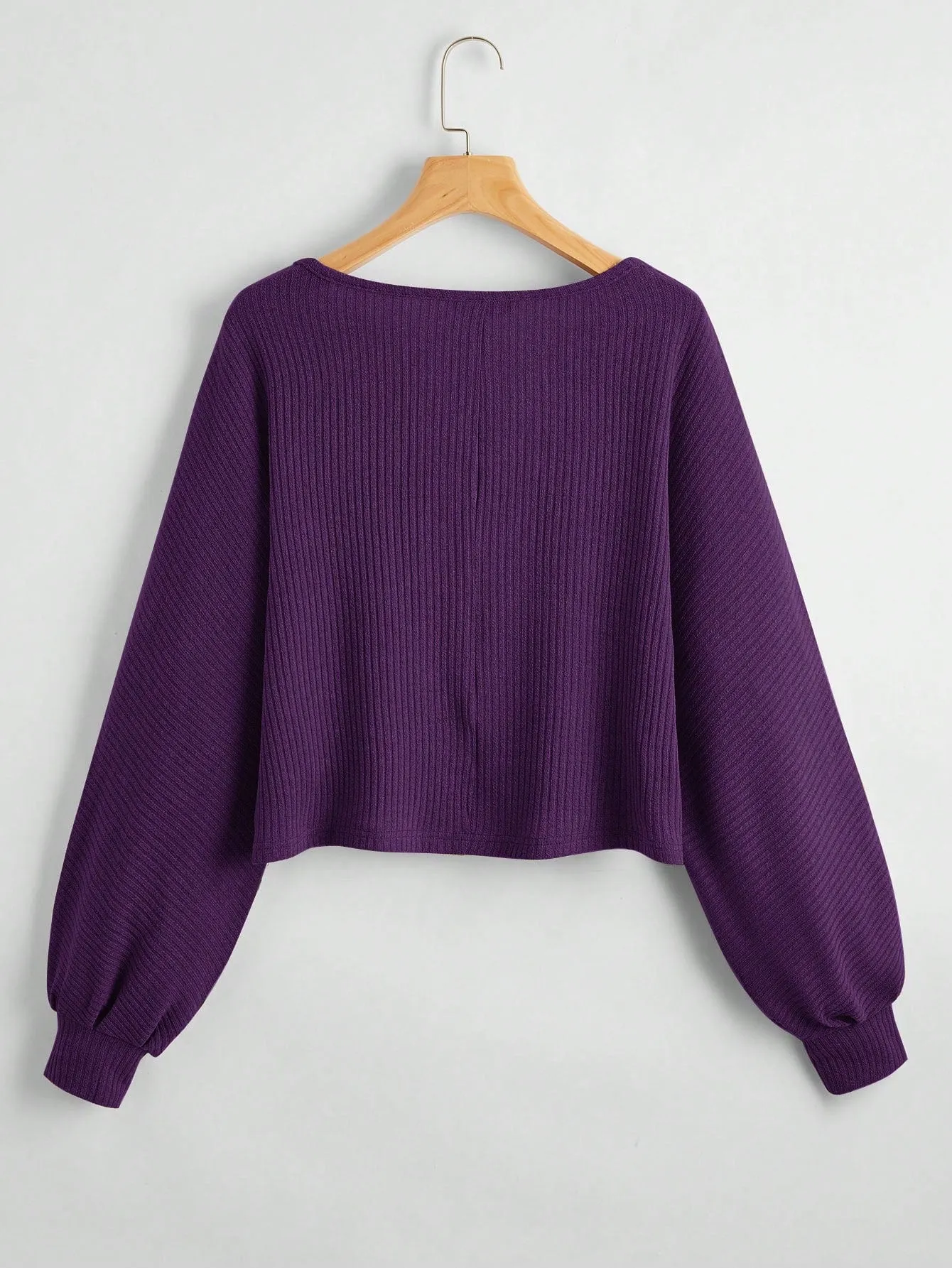 SHEIN Essnce Simple Solid Color Crew Neck Long Sleeve Sweatshirt, Casual Everyday Wear