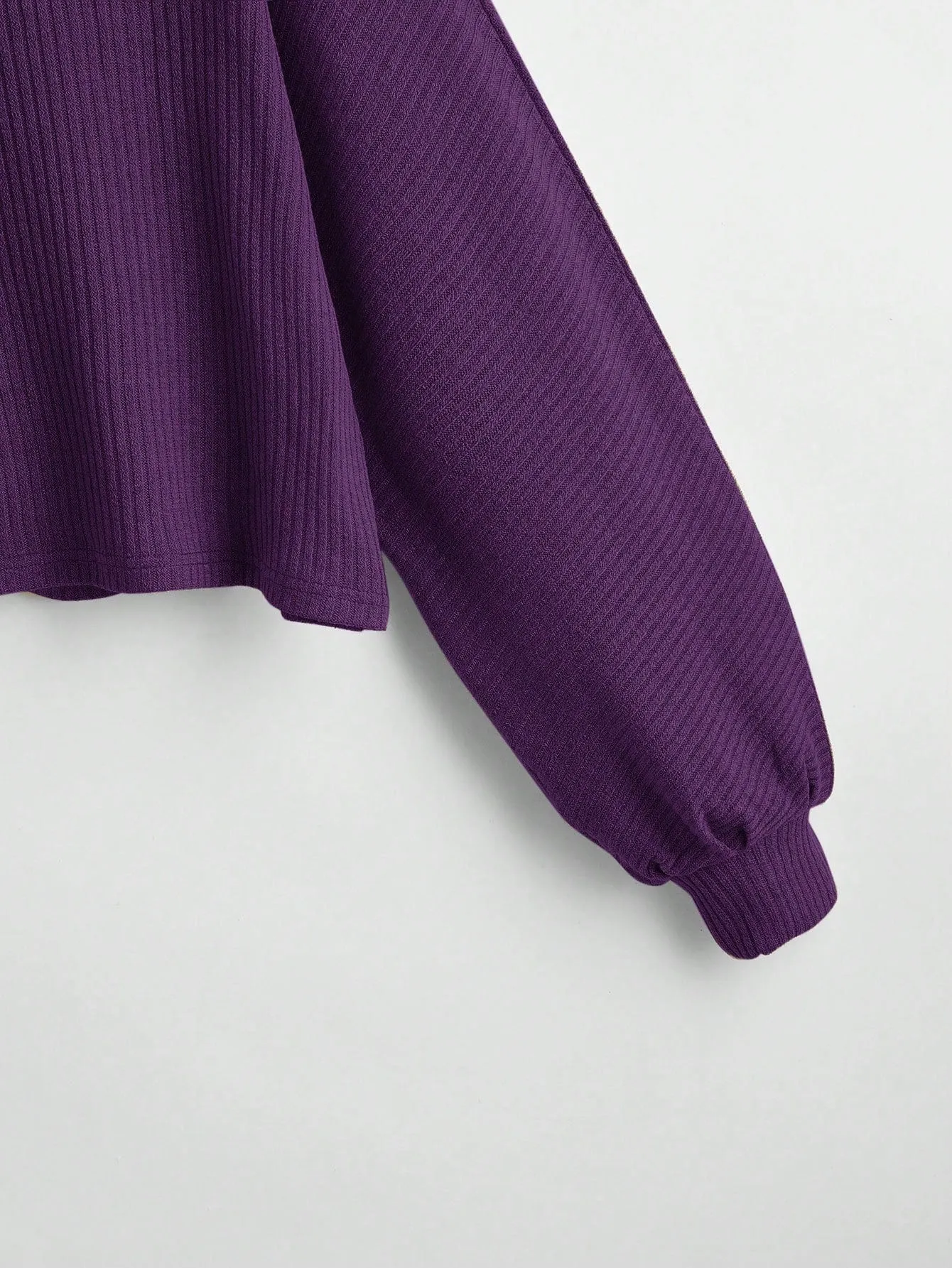 SHEIN Essnce Simple Solid Color Crew Neck Long Sleeve Sweatshirt, Casual Everyday Wear