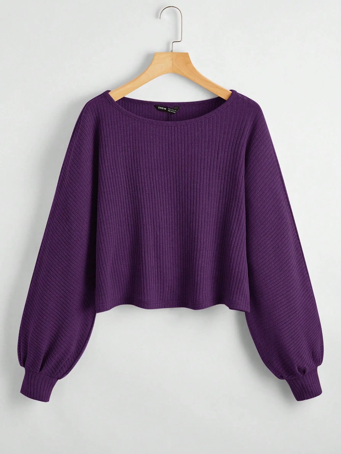 SHEIN Essnce Simple Solid Color Crew Neck Long Sleeve Sweatshirt, Casual Everyday Wear