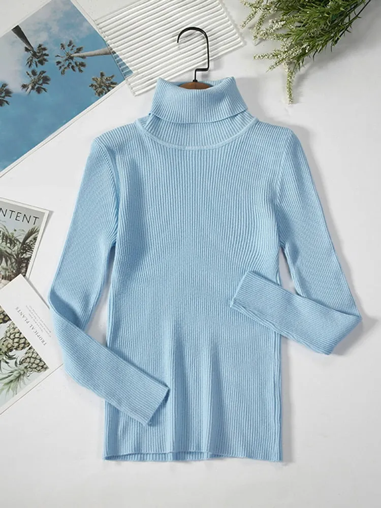 Simple Ribbed Turtleneck