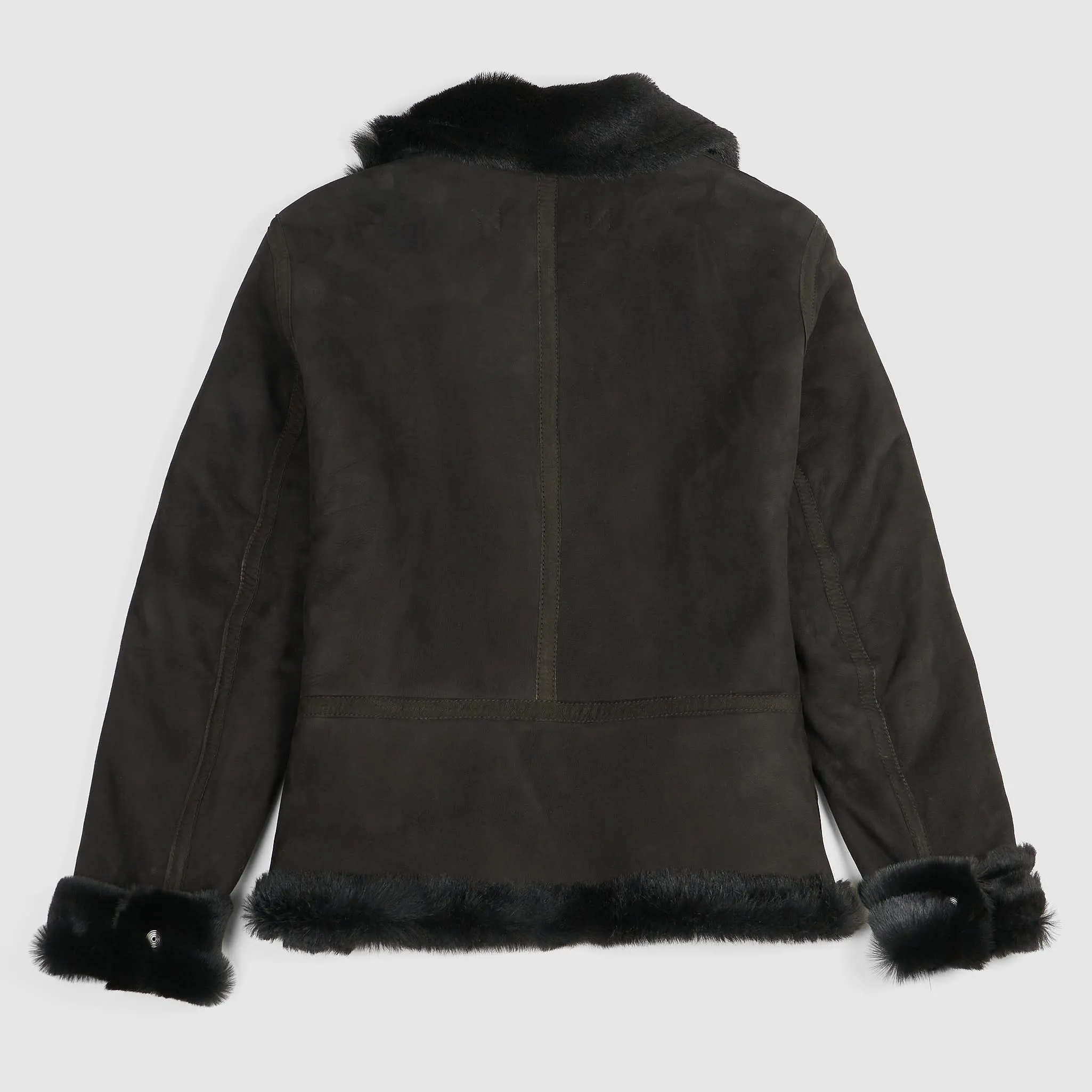 Stewart Ladies B6 Shearling Black Leather Jacket