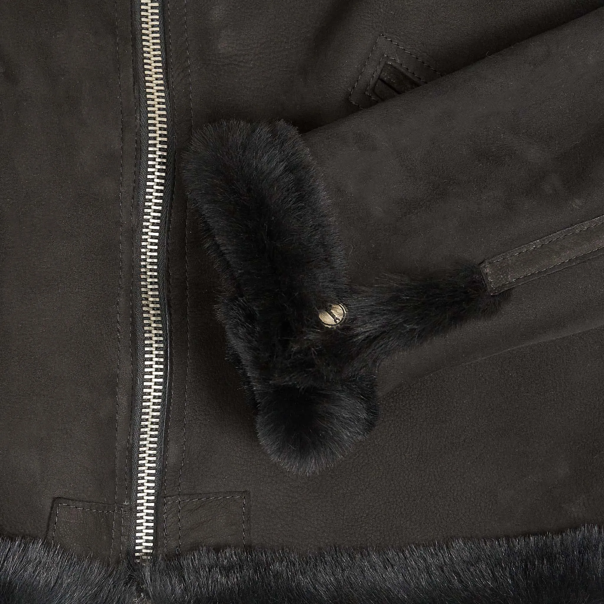 Stewart Ladies B6 Shearling Black Leather Jacket