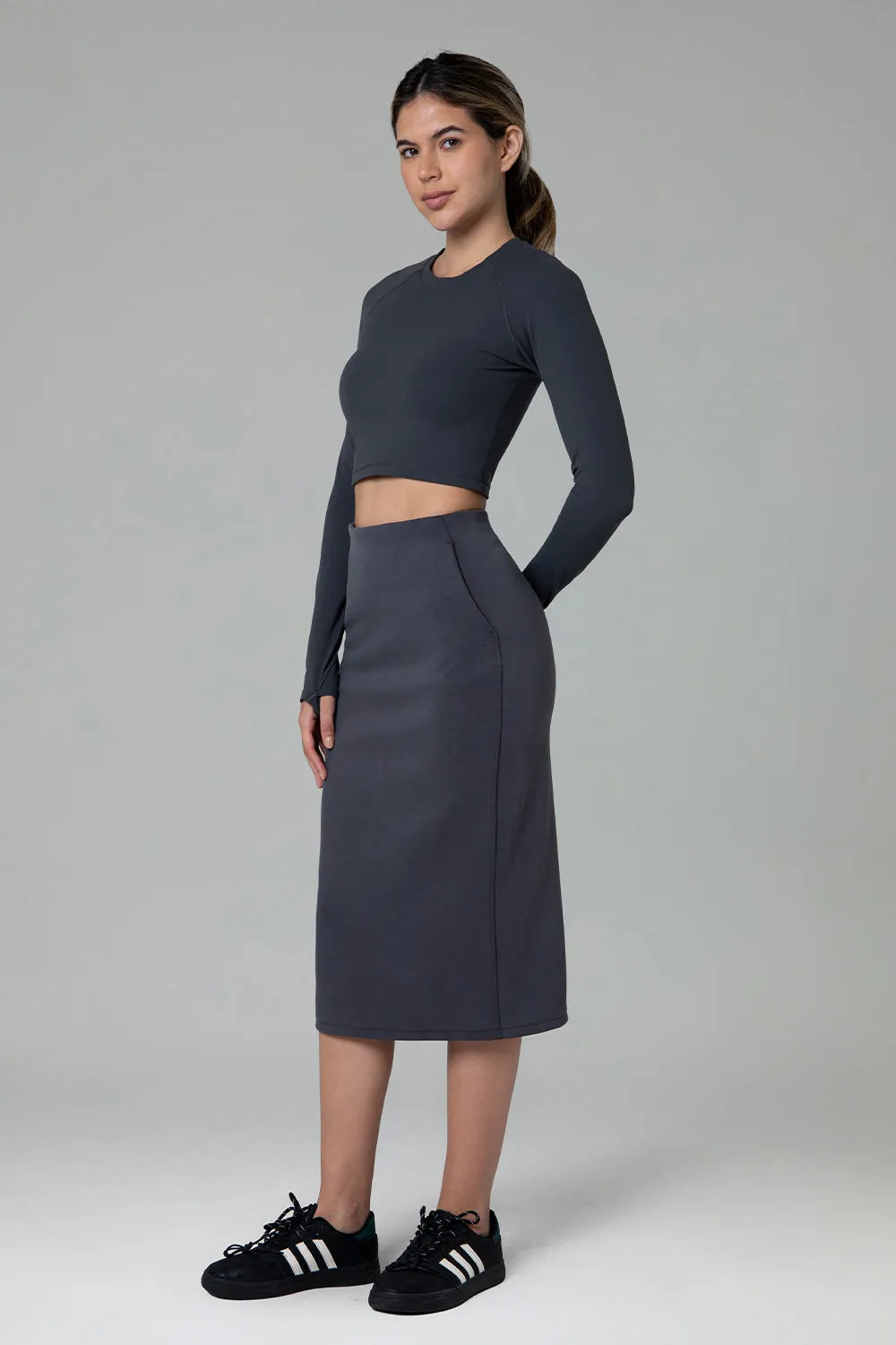 Streamline Midi Skirts w/Pockets