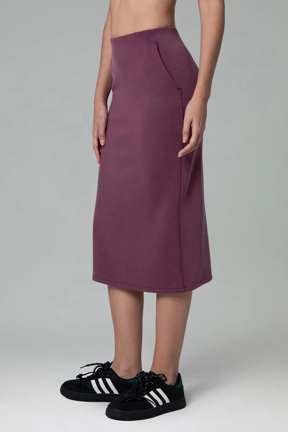 Streamline Midi Skirts w/Pockets