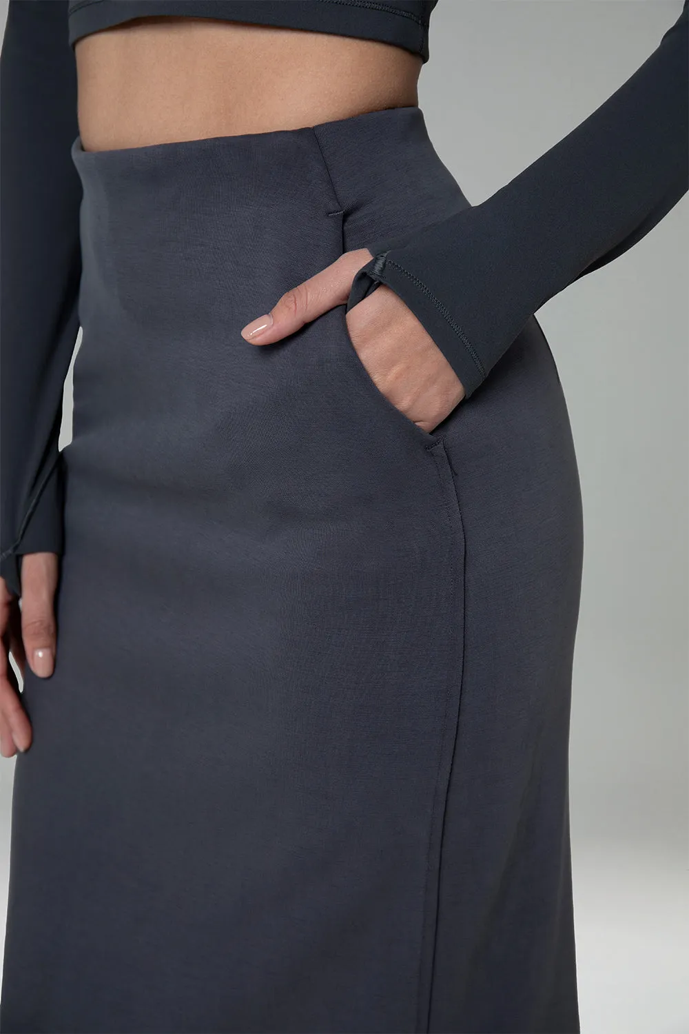 Streamline Midi Skirts w/Pockets