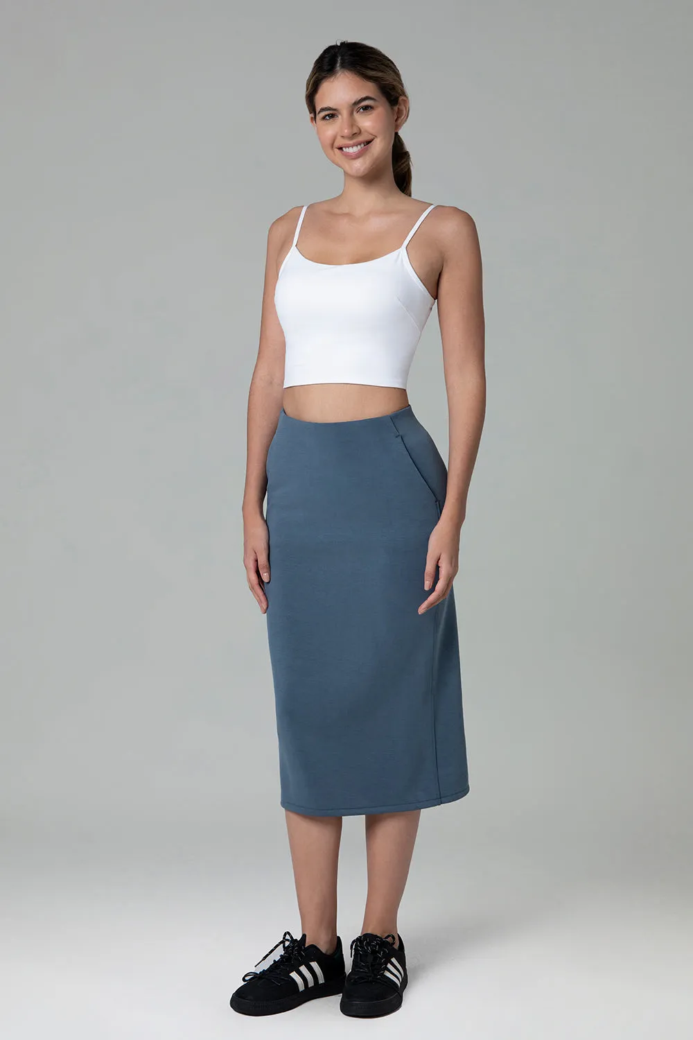 Streamline Midi Skirts w/Pockets